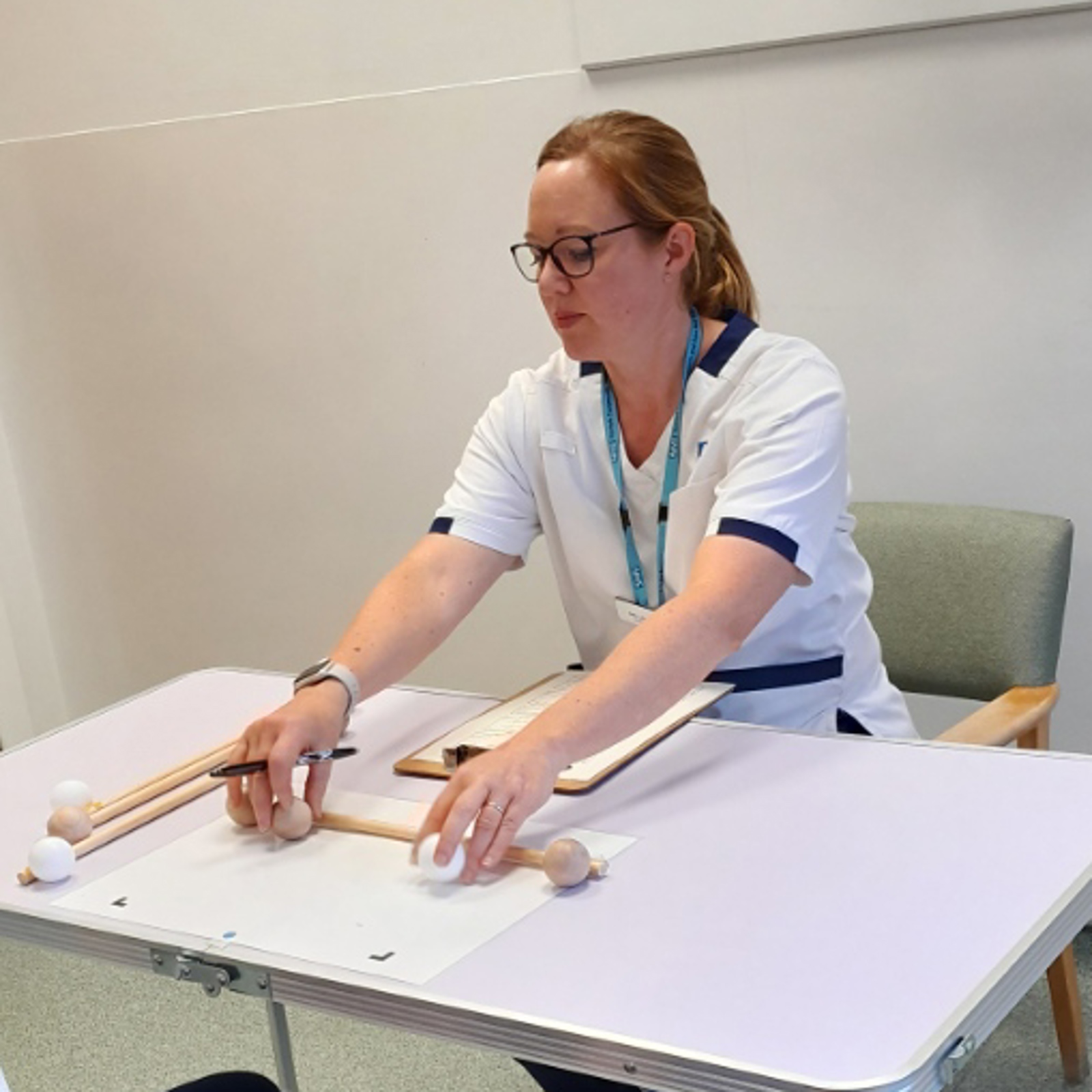 Research Physiotherapist Gail completing an Associate PI Scheme presentation