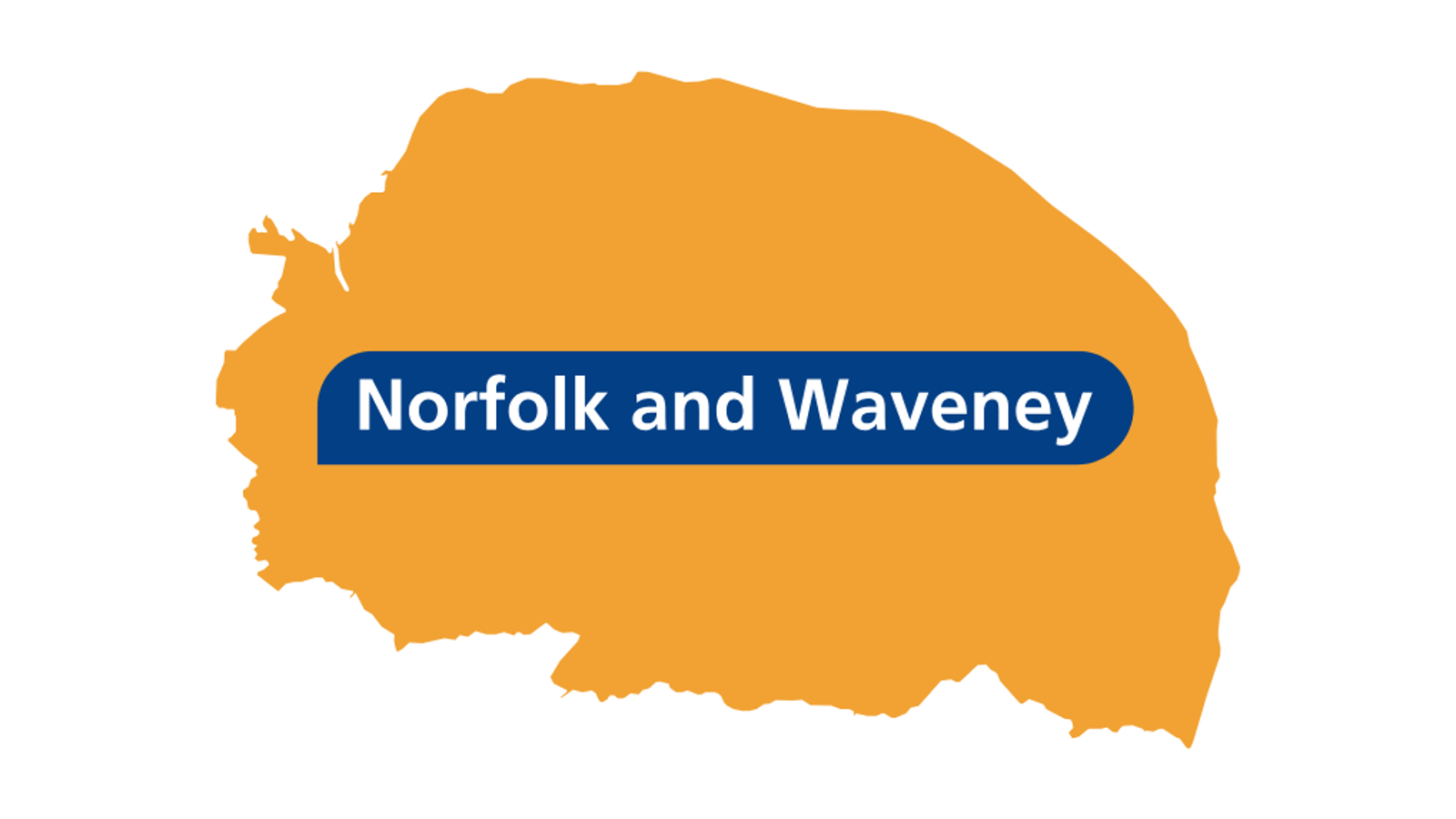 Map of Norfolk and Waveney