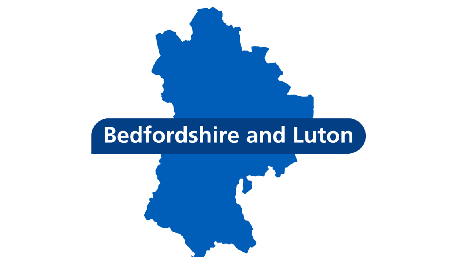 Map of Bedfordshire and Luton