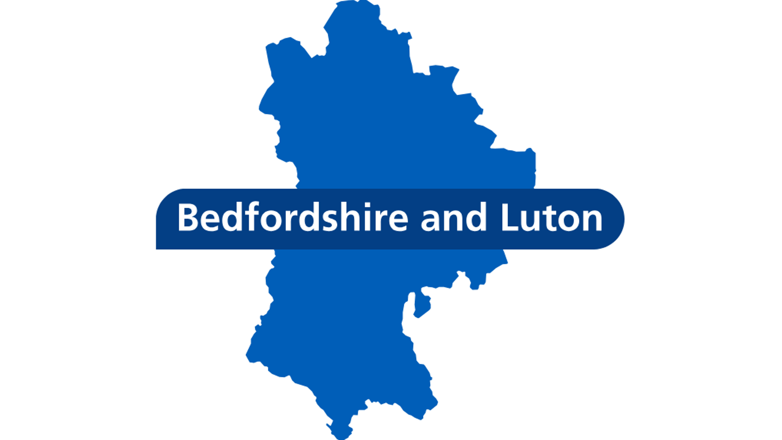 Map of Bedfordshire and Luton