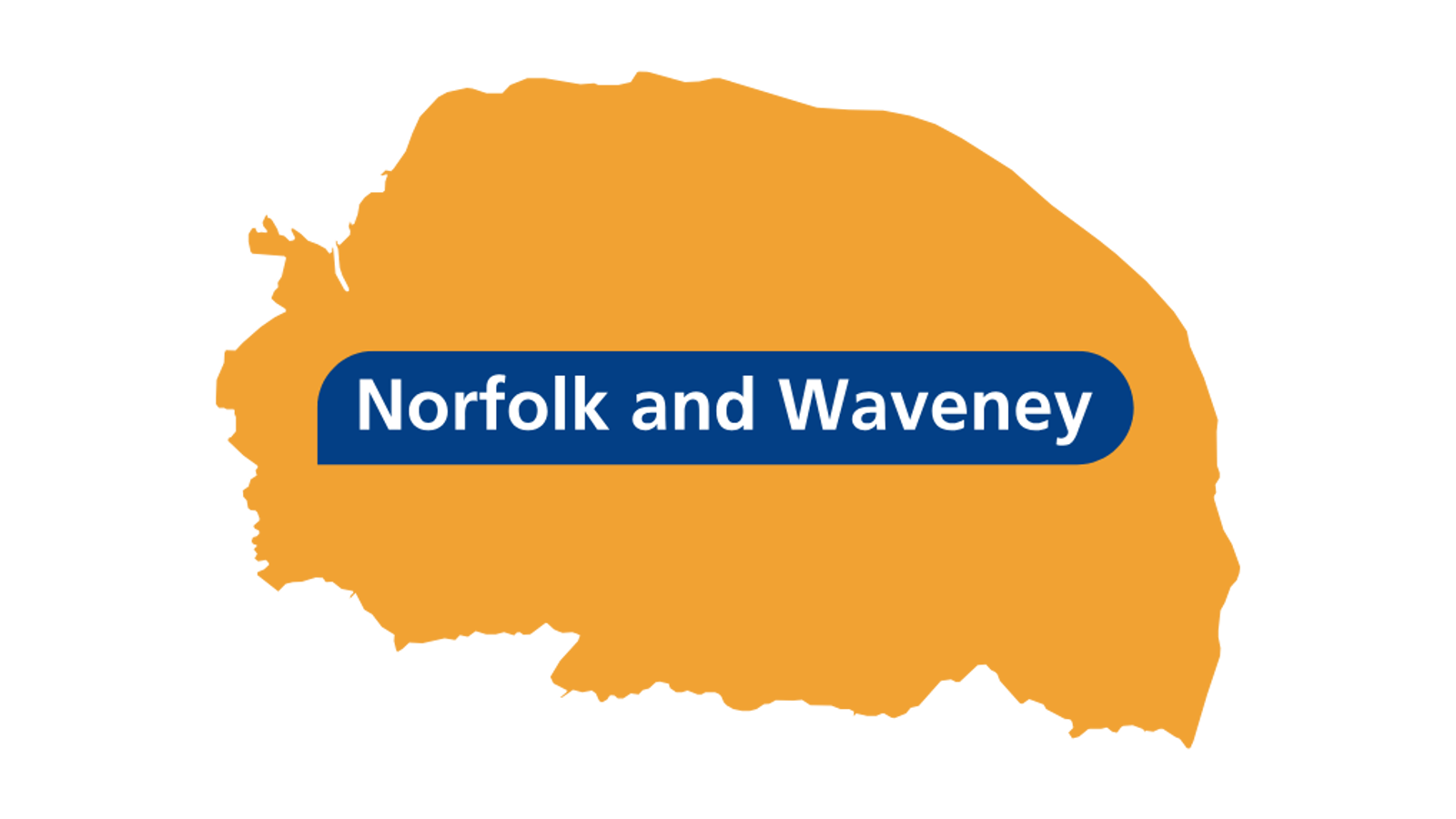 Map of Norfolk and Waveney