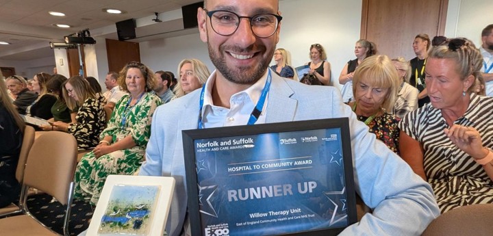 Luciano Willow with Norfolk and Suffolk ICB Health and Care Expo Awards