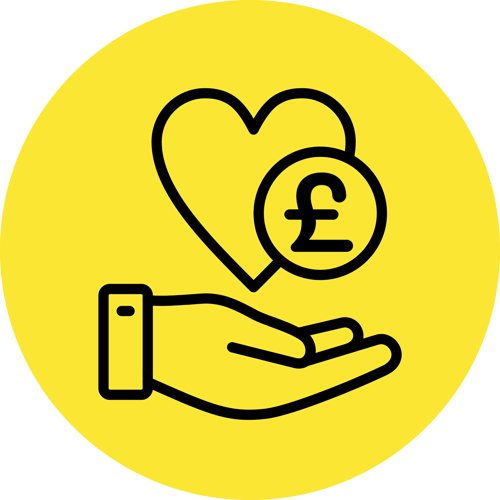 One off donation icon